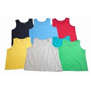 Women’s Plus Size 4X Tank Top Lot Cotton Sleeveless Bundle Basics Casual